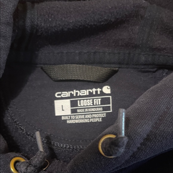 Carhartt Men's Dark Blue Hoodie - Picture 3 of 3